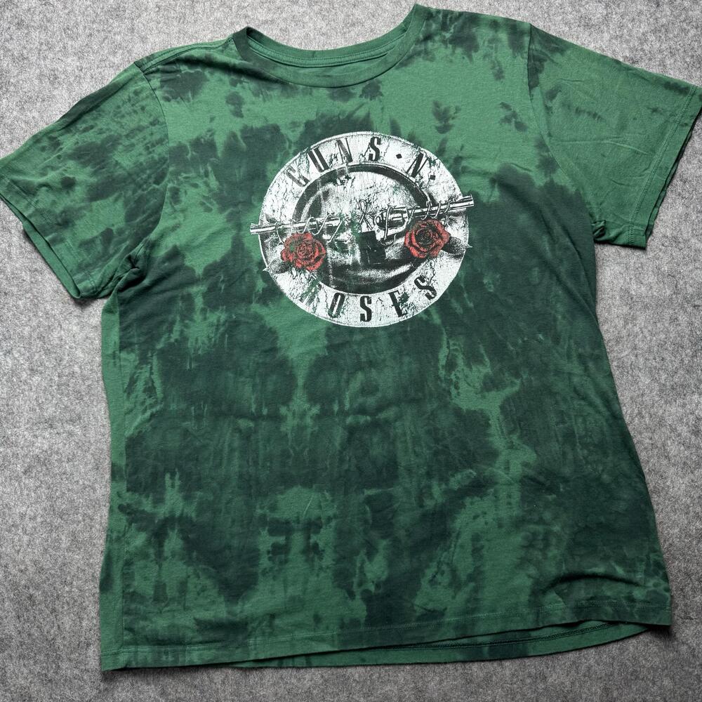 Guns N' Roses Shirt Mens XL Green Circle Logo Graphic Rock Band Tee Music